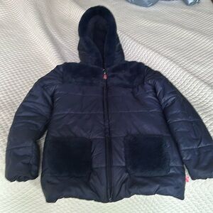 Billie Blush winter Puffer Parka with faux fur lining hoodie